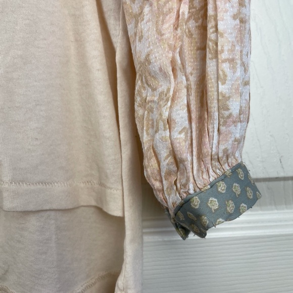 Free People Jade Long Sleeve Contrast Print Top S - Picture 5 of 9